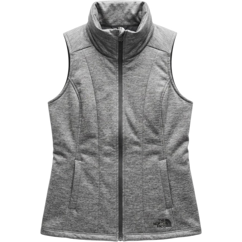 The North Face Womens Gray Heather Full Zip Insulated Vest Small S/P Casual